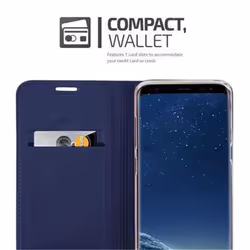 Cadorabo Case for Samsung Galaxy S8 PLUS case cover - CLASSY DARK BLUE