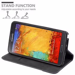 Cadorabo Case for Samsung Galaxy NOTE 3 case cover - DARK BLUE BROWN