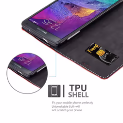 Cadorabo DE-113604 mobile phone case 14.5 cm (5.7") Flip case Red