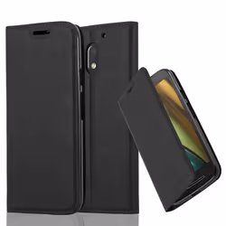 Cadorabo DE-114503, Flip case, Motorola, MOTO E3, 12.7 cm (5"), Black