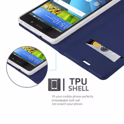 Cadorabo Case for Huawei P8 LITE case cover - CLASSY DARK BLUE