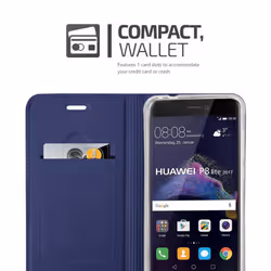 Cadorabo Case for Huawei P8 LITE 2017 case cover - CLASSY DARK BLUE