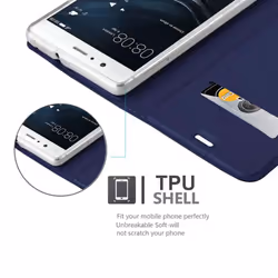Cadorabo Case for Huawei P9 LITE case cover - CLASSY DARK BLUE