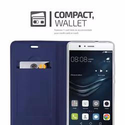 Cadorabo Case for Huawei P9 LITE case cover - CLASSY DARK BLUE