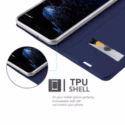 Cadorabo Case for Huawei P10 case cover - CLASSY DARK BLUE