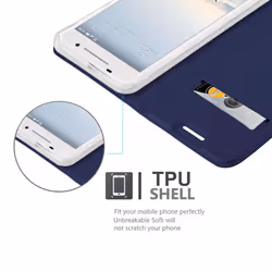 Cadorabo Case for HTC One A9 case cover - CLASSY DARK BLUE