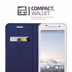 Cadorabo Case for HTC One A9 case cover - CLASSY DARK BLUE