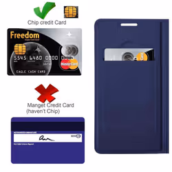 Cadorabo Case for HTC U PLAY Cover Book Wallet Protection PU Leather Flip Magnetic Etui - CLASSY DARK BLUE