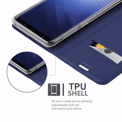 Cadorabo Case for Samsung Galaxy S9 case cover - CLASSY DARK BLUE