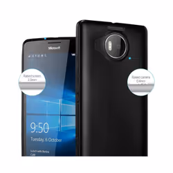 Cadorabo Case for Nokia Lumia 950 XL case cover - METALLIC BLACK