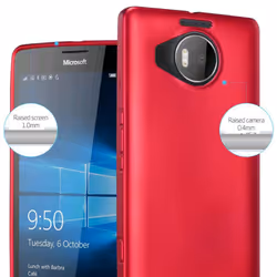 Cadorabo Case for Nokia Lumia 950 XL case cover - METALLIC RED