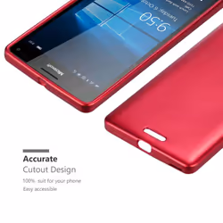 Cadorabo Case for Nokia Lumia 950 XL case cover - METALLIC RED