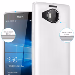 Cadorabo Case for Nokia Lumia 950 XL case cover - METALLIC SILVER