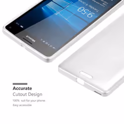 Cadorabo Case for Nokia Lumia 950 XL case cover - METALLIC SILVER