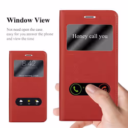 Cadorabo DE-119125 mobile phone case 14 cm (5.5") Flip case Red