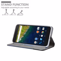 Cadorabo Case for Huawei NEXUS 6P case cover - DARK BLUE BLACK