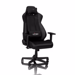 Nitro Concepts S300 EX, Upholstered padded seat, Upholstered backrest, Black, Black, Fabric, Foam, Fabric, Foam