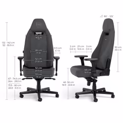 noblechairs LEGEND TX PC gaming chair Upholstered padded seat Anthracite, Grey - Additional view 5