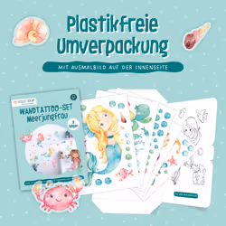 Wall Tattoos - 8 Sheets with Wall Stickers for Children - Nursery Room Decoration - Mermaid - 22 x 30 cm per Sheet - for Boys and Girls - Set 1