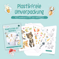 Wall Tattoos - 8 Sheets of Wall Stickers for Children - Children's Room Decoration - Wall Decoration - Forest Animals - 22 x 30 cm per Sheet - for