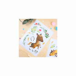 Wall Tattoos - 8 Sheets of Wall Stickers for Children - Children's Room Decoration - Wall Decoration - Horses - 22 x 30 cm per Sheet - for Boys and