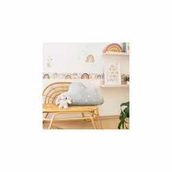 Children's Border Rainbow | Border for Children | Embellishment of Walls and Theme Rooms | Wall Decoration for Boys and Girls - Set of 6