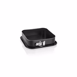 Grizzly, Springform Tin, Square Baking Mould 9" x 9" (24 x 24 cm), Black, with Overflow Protection, Non-Stick, Tall Square ...