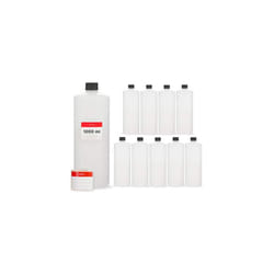10 x 1000 ml plastic bottles 1 litre plastic bottles made of HDPE round bottles with black screw caps or lids empty bottles with thread size 25 mm