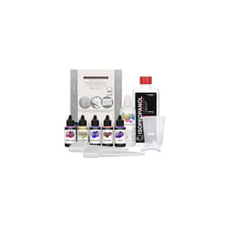 5 x 30ml Fluids Alcohol Ink Kit GOLDEN EVE with Blending Solution, Alcohol Ink Paper and accessories for fluid art