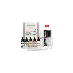 5 x 30 ml Fluids Alcohol Ink Complete Kit blumenkindjen with Blending Solution, Alcohol Ink Paper and supplies for alcohol ink art