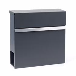 Letter Box with Newspaper Holder V50 Anthracite Silver-Coloured Wall Mounted Post Box with 2 keys