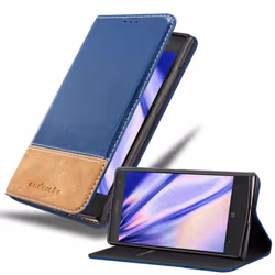Cadorabo Case for Nokia Lumia 1020 case cover - DARK BLUE BROWN