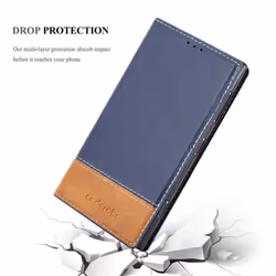 Cadorabo Case for Nokia Lumia 1020 case cover - DARK BLUE BROWN