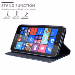 Cadorabo Case for Nokia Lumia 1320 case cover - DARK BLUE BROWN
