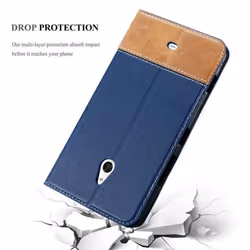 Cadorabo Case for Nokia Lumia 1320 case cover - DARK BLUE BROWN