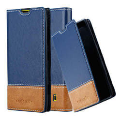 Cadorabo Case for Nokia Lumia 520 case cover - DARK BLUE BROWN