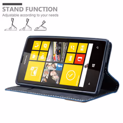 Cadorabo Case for Nokia Lumia 520 case cover - DARK BLUE BROWN