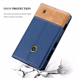 Cadorabo Case for Nokia Lumia 520 case cover - DARK BLUE BROWN