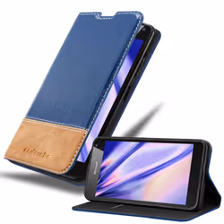 Cadorabo Case for Nokia Lumia 650 case cover - DARK BLUE BROWN