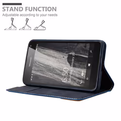 Cadorabo Case for Nokia Lumia 650 case cover - DARK BLUE BROWN