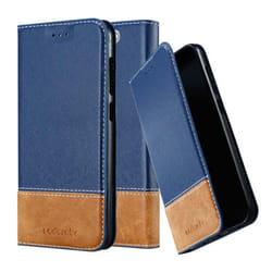 Cadorabo Case for HTC One A9 case cover - DARK BLUE BROWN