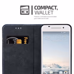 Cadorabo Case for HTC One A9 case cover - DARK BLUE BROWN