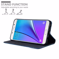 Cadorabo Case for Samsung Galaxy NOTE 5 case cover - DARK BLUE BROWN