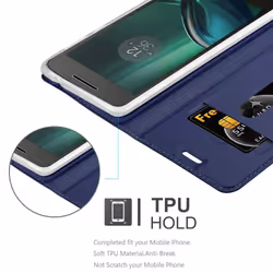 Cadorabo Case for Motorola MOTO G4 PLAY case cover - CLASSY DARK BLUE