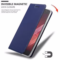 Cadorabo Case for Motorola MOTO Z2 case cover - CLASSY DARK BLUE