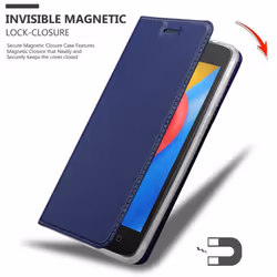 Cadorabo Case for Motorola MOTO C PLUS case cover - CLASSY DARK BLUE