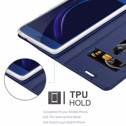 Cadorabo Case for Honor 8 case cover - CLASSY DARK BLUE