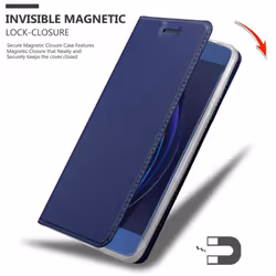 Cadorabo Case for Honor 8 case cover - CLASSY DARK BLUE