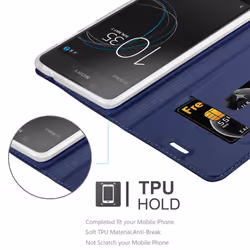 Cadorabo Case for Sony Xperia L1 case cover - CLASSY DARK BLUE