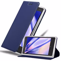 Cadorabo Case for Nokia Lumia 1020 case cover - CLASSY DARK BLUE